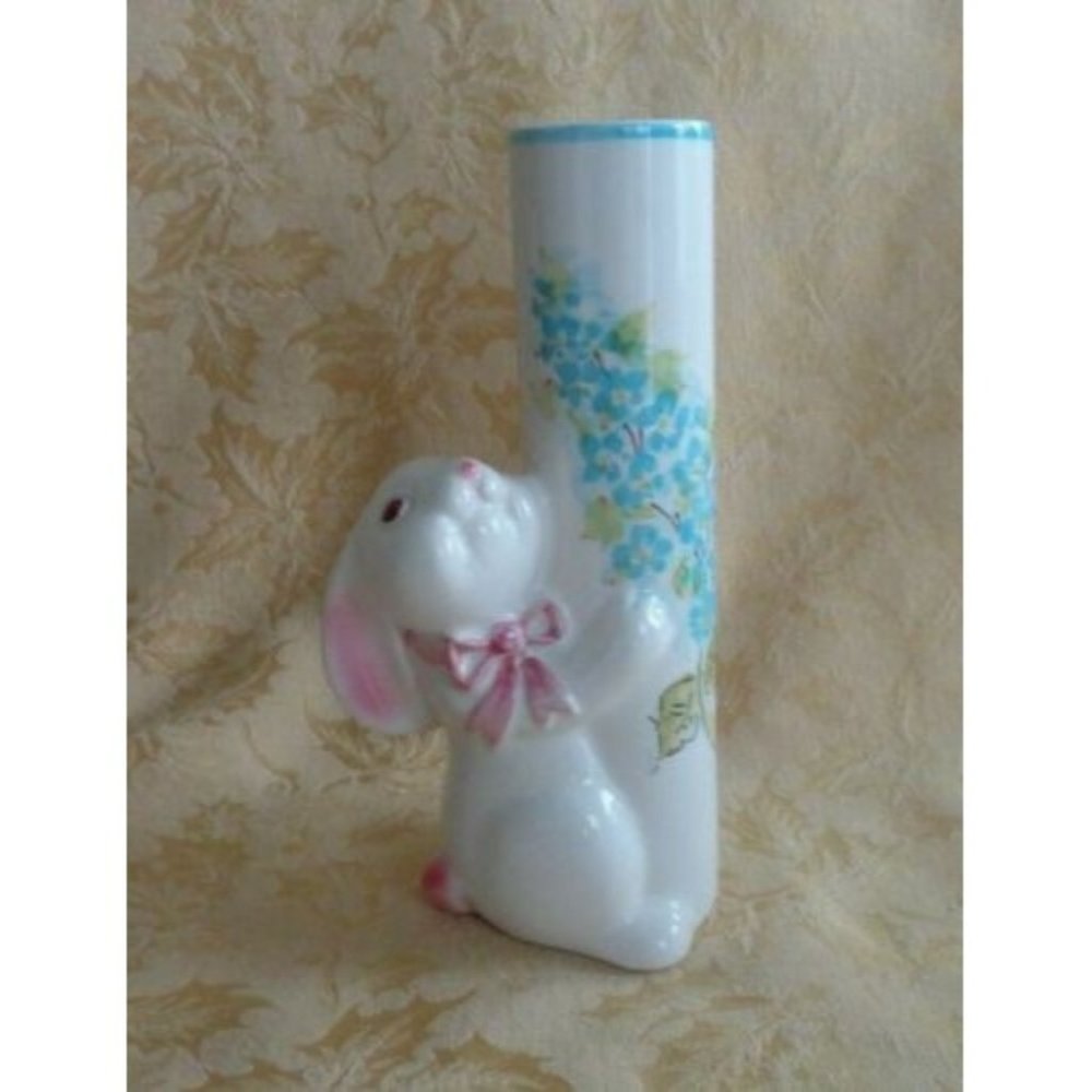 Easter Bunny Bud Vase - Vintage FTD Weiss Ceramics No Chips Or Cracks